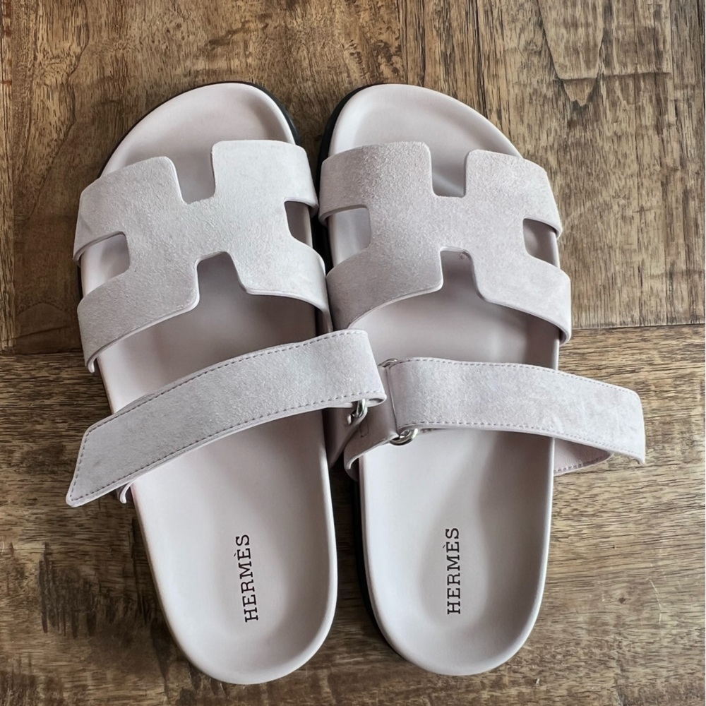 Hermès Chypre Sandal in Rose Porcelaine - Picture 2 of 9